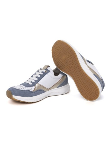 baskets femme suède bleu W-ZANDOR-BLUE