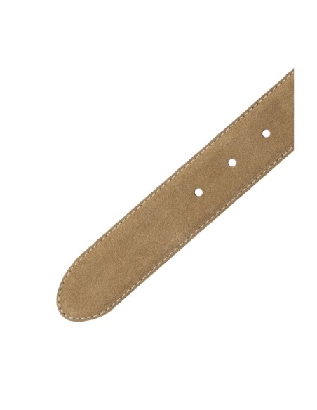 Beige leather women's belt