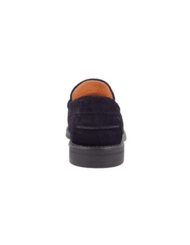 Mocasín de ante con antifaz color azul