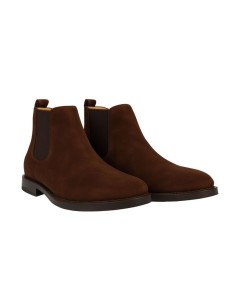 Brown suede chelsea boots