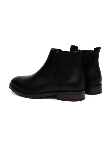 Black leather chelsea boots