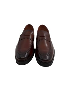 Mocasín de piel de piso antideslizante color cuero 2