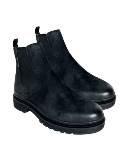 Black leather boot