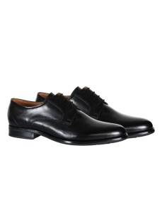Black leather derby