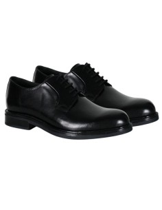 Black leather derby