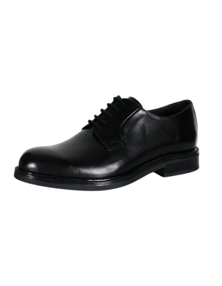 Black leather derby
