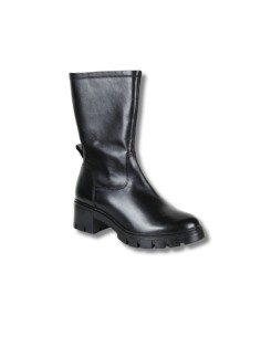Black leather women's boots