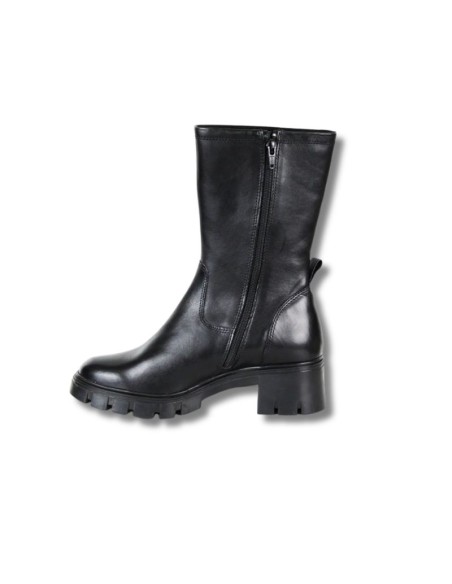Black leather women's boots