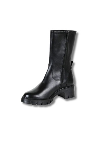 Black leather women's boots