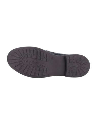 Black leather women's moccasins