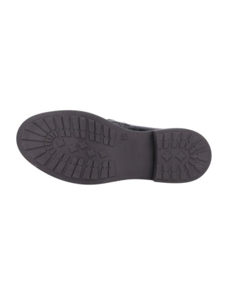 Black leather women's moccasins