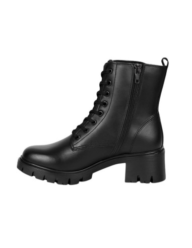 Black leather women's boots