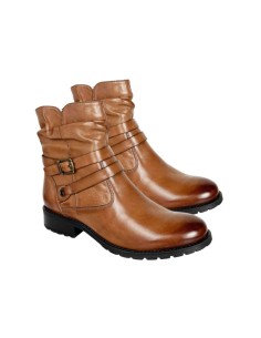 bottines femme de peau marron W-LATI-BROWN