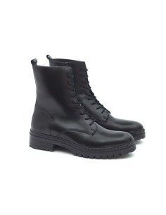 Black leather women's boots