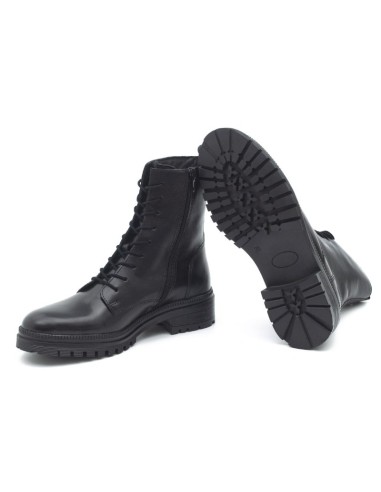 Black leather women's boots