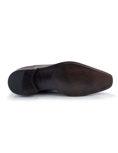 Botines Chelsea de piel con elástico lateral color negro