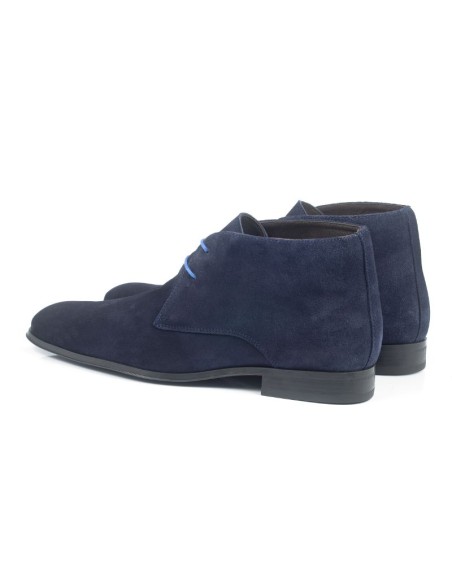 Blue suede boot