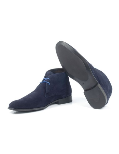 Blue suede boot