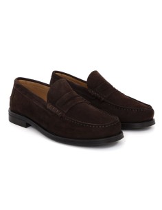 Brown suede moccasin