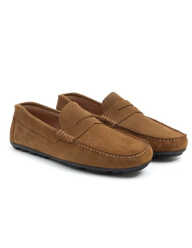 light brown suede moccasin SETUN-CUERO