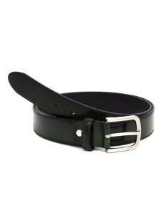 Green leather belt