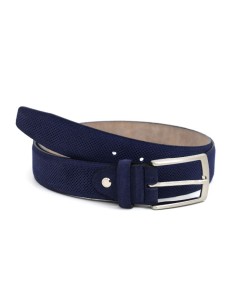 Blue suede belt