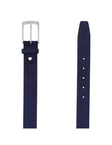 Blue suede belt