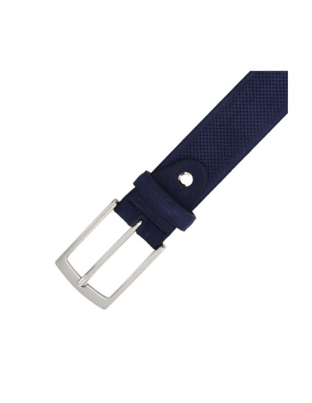 Blue suede belt
