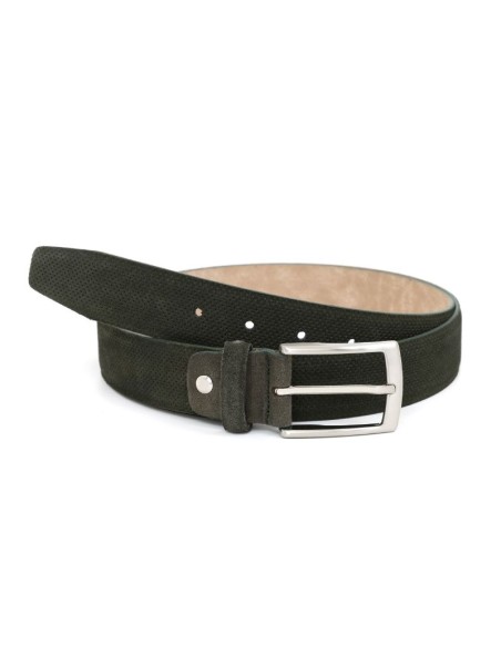 Green suede belt