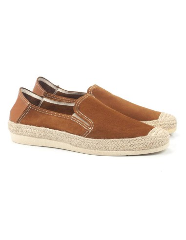 brown leather espadrille SEVI-HABANA