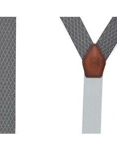 Tirantes elástico acabado a mano color gris