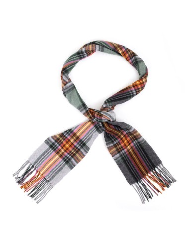 Foulard pour homme à carreaux gris BUF-MADIRE-GREY