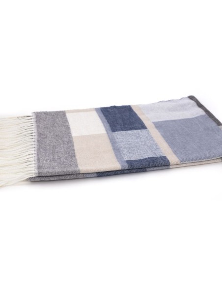 Blue Squared men's scarf
