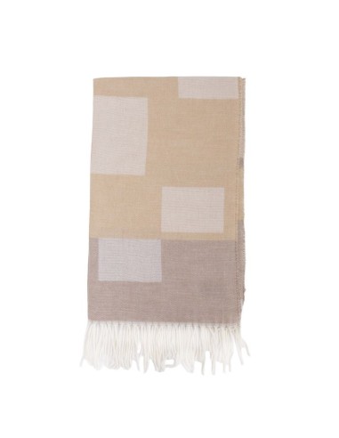 Bufanda para hombre a cuadros suaves al tacto color beige