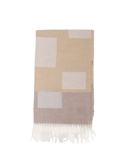 Beige Squared men's scarf