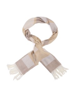 Bufanda para hombre a cuadros suaves al tacto color beige 2