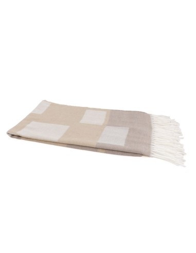 Bufanda para hombre a cuadros suaves al tacto color beige
