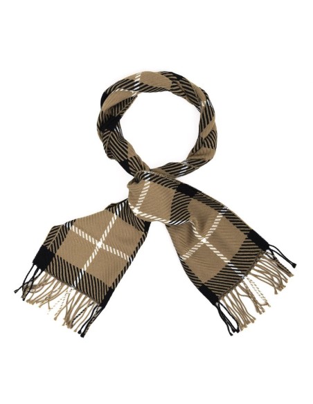 Brown Squared men's scarf