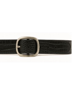 Black leather women's belt 2