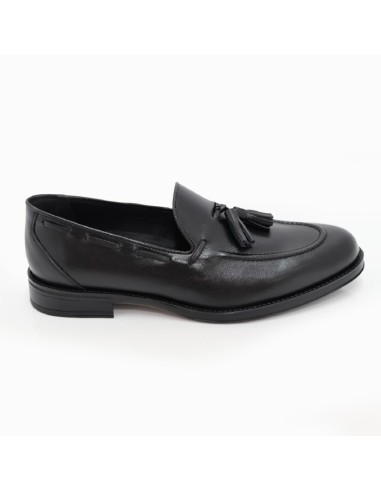 Mocassin de peau le noir POKUR-BLACK