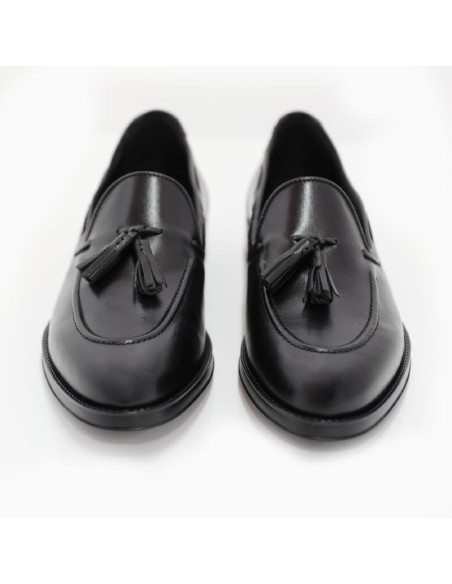 Mocassin de peau le noir POKUR-BLACK