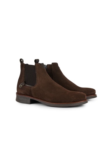 Brown suede chelsea boots