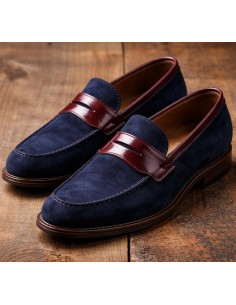 Castillans suède bleu SEFAGOR-NAVY