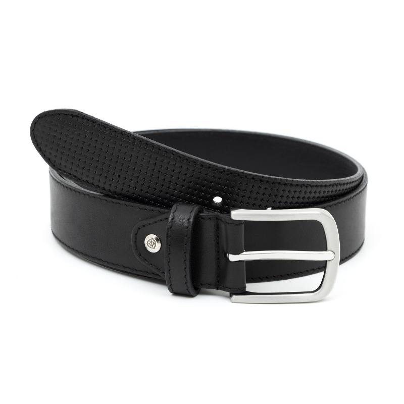 black leather belt B-CATAM-NEGRO