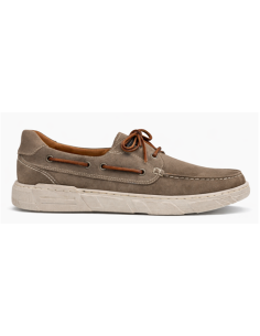 Beige leather moccasin