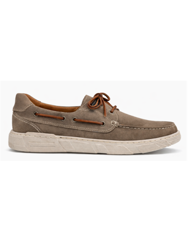 Beige leather moccasin