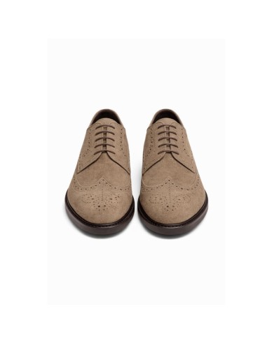 Beige leather Oxford