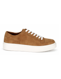 baskets de peau marron TESANA-BROWN