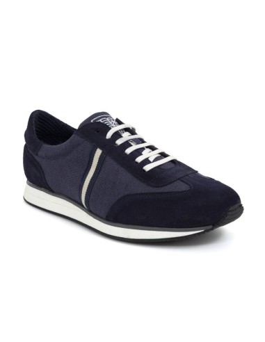 Blue suede sneakers