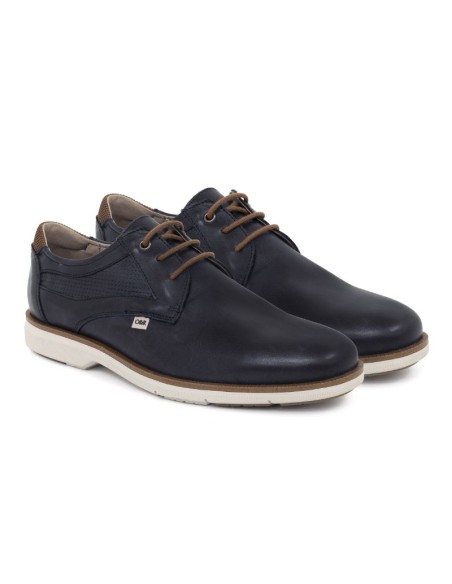 Derby de peau bleu DENIS-NAVY